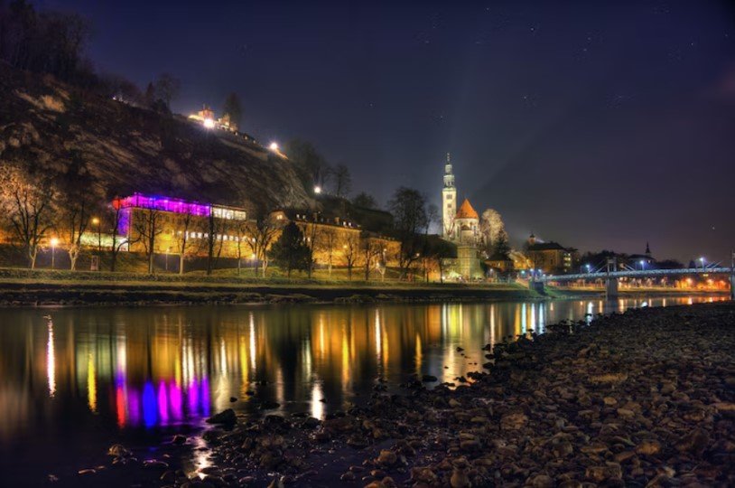 Nighttime River Views